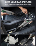 Car Vacuum, Handheld Vacuum Cordless with 21000Pa Powerful Suction & 3 Modes, 4-in-1 Portable Hand Held Mini Vacuum Cleaner Rechargeable, Ultra Light for Car Home Office (Silver)