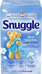 Snuggle Fabric Softener Dryer Sheets, Blue Sparkle, 230 Count