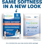 Tru Earth Fabric Softener Strips for Washing Machine, Alternative to Fabric Softener Liquid and Pods, Fresh Linen Scent Booster, Up to 128 Loads Per 64-Count