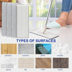 Microfiber Mop Cleaning Pads Flat: 10 Packs 13" X 4.9" Washable Pads for Floor Cleaning Compatible with Tethys & Most 13 Inch Flat Mop - Pads Replacement for Bucket Set