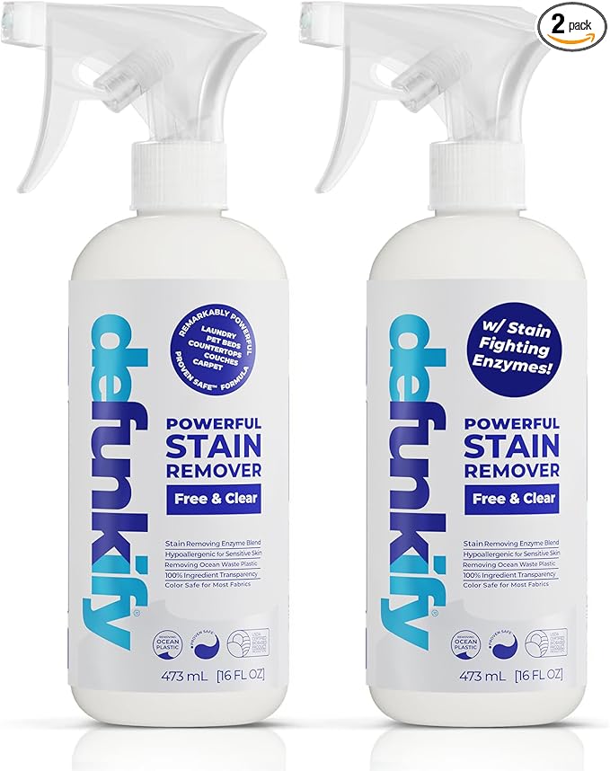 Laundry Stain Remover Spray, 32oz. Unscented Stain Remover & Spot Treater Prewash Detergent for Clothes, Carpet & Gear. Spray and Wash Laundry Accessories ProvenSafe™ for Pets, Kids & Sensitive Skin