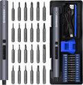 SHARDEN Mini Electric Screwdriver, 29 in 1 Small Electric Screw Driver Kit with 24 Magnetic Bits, Precision Cordless Repair Tool for Phone, Camera, Laptop, Watch