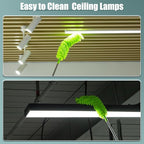 Microfiber Feather Duster with Extension Pole, Bendable Reusable Washable Dusters for Cleaning High Ceiling Fan, Cobweb, Blinds, Keyboard, Furniture & Cars, Duster Kit with Storage Bag (11 PCS)