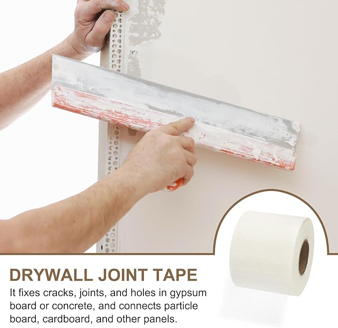 PATIKIL Drywall Repair Mesh Tape, 6 inch x 328 ft Fiberglass Repair Patch Self-Adhesive Dry Wall Joint Tape 9 Mesh Wall Hole Crack and Seam Patch, White