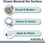 Katziela Washing Machine Cleaner Tablets Laundry Machine Cleaner & Pet Odor Remover Deep Cleaning Tablets for Front and Top Load Washers