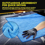 HOMEXCEL Car Drying Towels, 2 Pack Professional Microfiber Towels for Cars, Scratch-Free, Highly Absorbent Drying Towel for Cars, SUVs, RVs, Trucks, and Boats, 31 x 24 inch, Blue