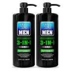 Dead Sea Collection Mens Body Wash 3 in 1 – Peppermint Body Wash for Men – Shower Gel – Shampoo – Shower Soap for Face and Hair – Pack of 2 Bottles (33.8 Fl. Oz. Each)