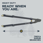 Woodland Tools Heavy Duty Lopper – 28 Inch Lever-Action Branch Cutter with Bypass Blade and Non Slip Grip – Manual Tree Limb Cutter for Thick Branches and Tough Yard Work