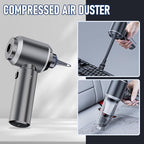 Car Vacuum Portable Cordless 20000PA High power Mini Vacuum Cleaner 4-in-1 Compressed Air Duster & Air Blower & Pump Hand Held Vacuum with Brushless Motor for Car, Home, Office,Camping (Silver)
