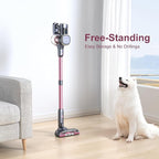 Lubluelu Cordless Vacuum Cleaner,25000Pa Cordless Stick Vacuum with 235W Brushless Motor, 50min Runtime, Detachable Battery, Self-Standing Vacuum for Hard Floor, Carpet, Pet Hair