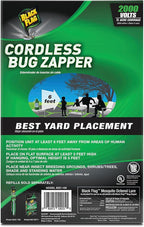 Black Flag 2000v Bug Zapper Lantern | Rechargeable Indoor/Outdoor Fly Zapper | 12-Hour Electric UV Pest Control (Green)