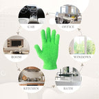 Evridwear Microfiber Gloves for Plant Dusting,2 Pairs Reusable Leaf Cleaning Glove for Houseplants,Blinds,Furniture and Small Objects