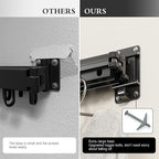 Clothes Drying Rack Wall Mounted Foldable Laundry Drying Rack Collapsible/Retractable Space Saving Laundry Hanger Dryer Rack with Additional Bar-Matte Gray