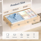 DIMJ Drawer Organizer Clothes Storage - 24 Pack Baby Dresser Organizer for Nursery, Small Fabric Closet Drawer Organizer Bins for Underwears Socks, Foldable Storage Dividers Organization for Bedroom