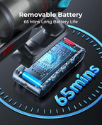 Cordless Vacuum Cleaner 580W/48Kpa, Stick Vacuum Cleaners 65 Mins Max Runtime with Charging Dock, Self-Standing Handheld Vacuum with Touch Display, 6-in-1 Vacuum Cleaner for Carpet/Hard Floor/Pet Hair