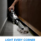 Cordless Handheld Car Vacuum Cleaner for Car Interior, Strong Suction Portable Vacuum for Pet Hair & Quick Home Cleaning, Rechargeable with LED Light & Attachments