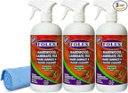 FOLEX Hardwood, Laminate, Tile, Hard Surface & Floor Cleaner with Reusable Cleaning Cloth, Fresh Almond Scent, Residue and Streak Free - 3 Pack