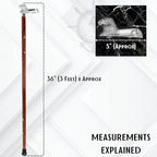 Deluxe Walking Sticks | Rosewood Crafted Cane with Solid Brass Chrome Decorative Bars | Nagina International
