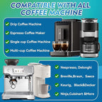 Coffee Machine Cleaner Descaler Tablets, 24 Count Coffee Maker Cleaner for Breville, Moccamaster, Nespresso, Keurig, Ninja, Delonghi, Espresso Machine Cleaning Tabs, Deeply Descales for Coffee Maker