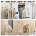 Wall Mount Clothes Drying Racks White Clothes Drying Organizer Rack Garment Hooks Aluminium Retractable Folding Indoor Wall Mounted Hanger Space Saver for Laundry Room Bedroom White 2-Pack