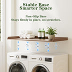 Washer Dryer Countertop, 27.6" x 54" Laundry Countertop for Washer and Dryer, Laundry Room Organization and Storage, Walnut