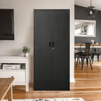Storage Cabinet, 72 Inch Tall Metal Storage Cabinet with Doors and Shelves,Heavy Duty Metal Cabinet, Pantry Cabinets for Kitchen Storage, Garage Cabinet for Living, Dining Room