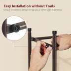Tajsoon Expandable Shoe Rack for Closet 1 Tier, 28“-41“Adjustable & Stackable Shoe Shelf Storage, Metal Shoe Rack Organizer for Front Door Entrance, Closet, Garage, Entryway, Bronze