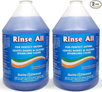 Quality Chemical Rinse All/Commercial Industrial Grade Rinse Aid/Dishwasher Rinse Aid Liquid, heat and cool dry Finish/Rinse Agent Dishwasher/Leave Dishes Spotless 128 oz (Pack of 2)