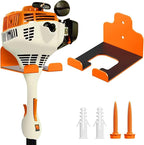 Garage Organizer Trimmer Rack, Garden Power Tool Hanger Weed Whackers Holder Wall Mounted for Grass Trimmer, Hedge Trimmer, Garage Trimmer, Garden Tools,1 Pack(Orange)