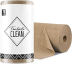Fantasticlean Microfiber Cleaning Cloth Roll -75 Pack, Tear Away Microfiber Towels, 12" x 12", Reusable, Washable, Scratch Free, Ultra Absorbent for Car, Home Supplies (TAN)