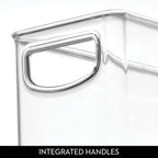 iDesign Recycled Plastic Stackable Storage Bin - Perfect to Hold Breast Milk Bags - Clear