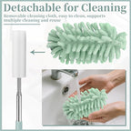 2 PCS Car Interior Duster with Extension Pole, Microfiber Car Dusters with Bendable Head, Cars Dusters Exterior&Interior Scratch Free, for Cleaning of Vehicle Details, Offices, Window (Light Green)