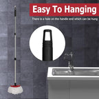 Qulable Spin Mop Replacement Handle - 4-Section 30" to 58" Mop Handle Replacement Stick Compatible with O-Ceda Spin Mop, EasyWring Mop Handle for Floor Cleaning(Mop Head&Base not Include) (Black)