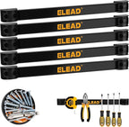 ELEAD Magnetic Storage Organizer Tool Holder - 6-Piece Wall Mount Rack Garage Organization Power Magnet Hanger Workbench Board Slatwall Van Organizers Mounted Hanging Strip