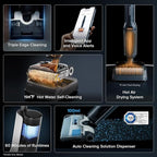 roborock F25 ACE Combo Wet Dry Vacuum Cleaner, 5-in-1 Cordless Stick Vacuum Mop, Smart Hard Floor Washer with 180° Lie-Flat, AI Assitant Wheels, Self Cleaning, 65 min Runtime, Whole House Cleaning