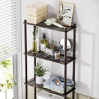 AmazerBath Bamboo Over The Toilet Storage Shelf, Over Toilet Bathroom Organizer Rack, 3-Tier Bathroom Shelves Over Toilet, Space Saver, Espresso