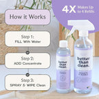 Marble & Granite Cleaner Starter Pack - Plant-Based Natural Stone Cleaner for Countertops, Showers, Floors & More - Suitable for Sensitive Skin, Fragrance Free, Kids & Pet-Friendly