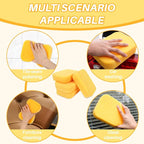 4PCS Large Car Wash Sponge – Sponges for Cleaning Extra Thick High-Density Pottery Sponges, Scratch-Free, Super Absorbent, Reusable for Auto Detailing, Waxing, and Cleaning