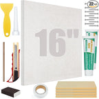 22 Pcs Drywall Repair Kit with 16x16x1/2" Drywall Repair Panel, Sheetrock Hole Patch Kit with Wall Patching Paste, Sanding Block, Putty Knives, to Fill Large Holes for Home Wall Surface Ceiling
