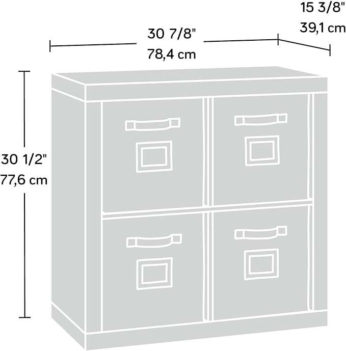 Sauder Stow-Away 4-Cube Organizer, in Smoked Oak Finish