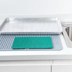 Restaurantware-RW Clean 9 Inch x 6 Inch Scouring Pads, 10 No-Scratch Green Scrub Pads - Heavy-Duty, No-Abrasive, Green Polyester Scrub Pads For Cleaning, For Scraping, Cleaning, Or Scrubbing,