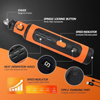 8V Cordless Rotary Tool Kit, 5-Speed rechargeable Kit, USB Charging with 79 Accessories Multi-Purpose Power Tool for Sanding, Polishing, Drilling, Etching, Engraving, DIY Crafts