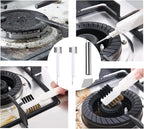 Scraper Tool Set Multi Function 2Pcs Gas Stove Brush Stainless Steel Pan Scrubber 1Pcs Cooktop Cleaner Stove Top Tool for Kitchen Surface Maintenance and Cleaning Tasks