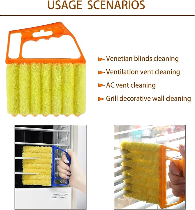 Blind Cleaner Duster Tool, Blinds Cleaner Tool, Extra Washable Blind Duster Sleeve - Microfiber Louver Cleaning Tool for Vents, Air Vent Cleaner and Dusting(8-Pack)