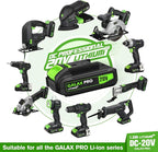 GALAX PRO Impact Driver 20 V Lithium Ion 1/4" Hex Cordless Driver with LED Work Light, 6 Pieces Screwdriver Bits, Variable Speed (0-2800 RPM)- 1.3 Ah Battery and Charger Included