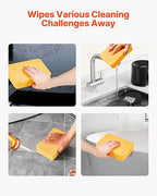 VEVOR 6-Pack Non-Scratch Cleaning Sponges, Dish Scrubber Sponges for Kitchen, Bathroom, Tiles, Marble and Glass Surfaces, Large Household Scrubbing Sponges