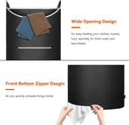 XL Hanging Laundry Hamper Bag, Black Door Hanging Hamper with Large Openging, Hanging Laundry Bag and Basket for Home, Dorm, or Travel,Durable and Stylish Design(Black 36x22Inch)