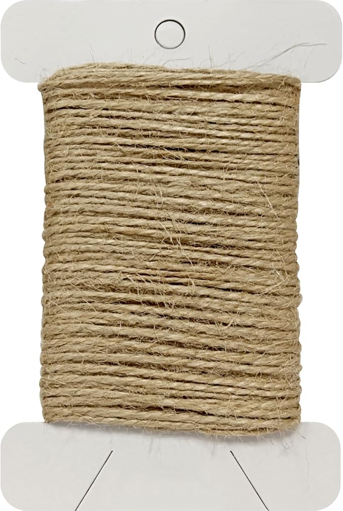 Jute Twine 10yards Long Twine String for Crafts Gift Wrapping Packing Gardening Crochet Knitting Macrame Decor (Yellow Brown)