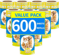 Lint Rollers Refills for Pet Hair Extra Sticky 600 Sheets Portable Pet Lint Remover for Clothes, Furniture, Carpet, Dog and Cat Hair Removal