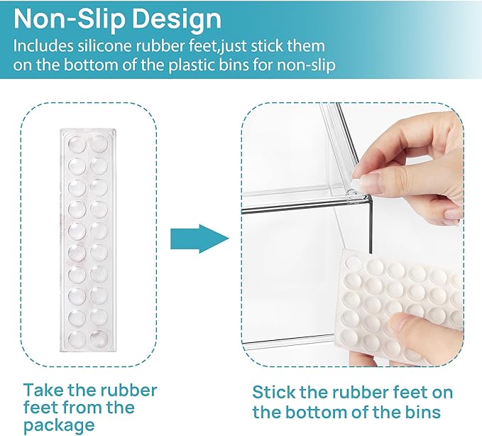 Vtopmart 12 Pack Clear Small Stackable Storage Drawers,Acrylic Bathroom Makeup Organizer,Plastic Storage Bins For Vanity, Undersink, Kitchen Cabinets, Pantry, Home Organization